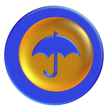 Blue glossy icon