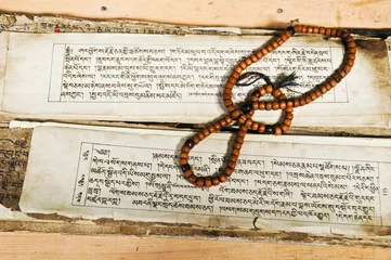 Crédence de cuisine en verre imprimé Inde Vieux texte religieux