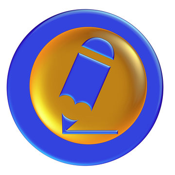 Blue glossy icon