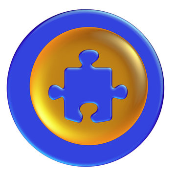 Blue glossy icon