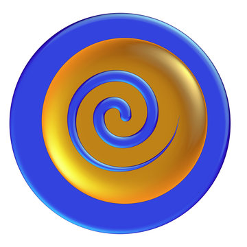 Blue glossy icon