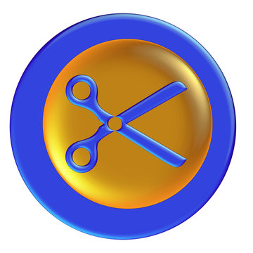Blue glossy icon