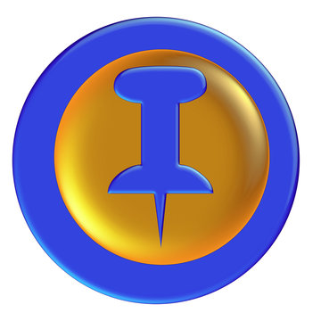 Blue glossy icon