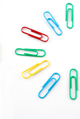 colorful paper clips of different colors