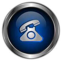 icones boutons téléphone bleu