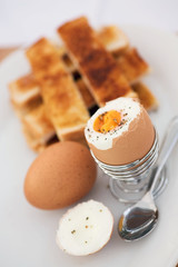 Boiled eggs for breakfast