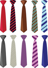 Colored ties illustration