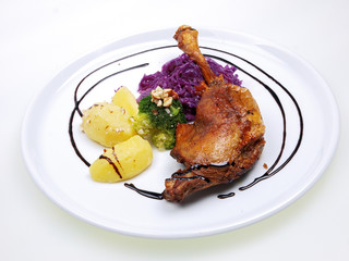gans mit gemüse