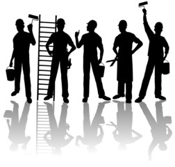 Isolated construction workers