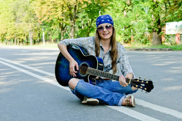 Fototapeta premium Rocking girl