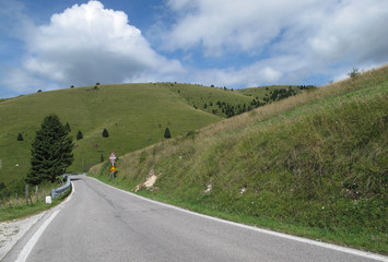 Mountain pass on Italian Alps
