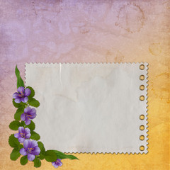 blank note paper on textured background