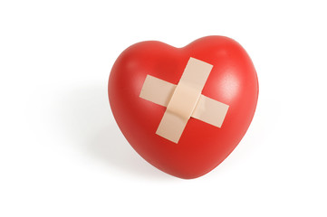 Fototapeta premium Cuore con cerotti