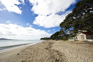 Peaceful empty beach