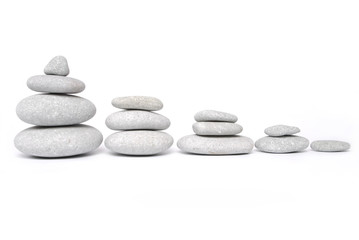 Fototapeta na wymiar Stack of balanced Zen stones