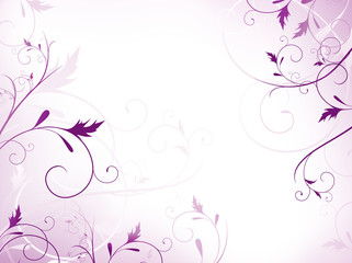 violet floral frame