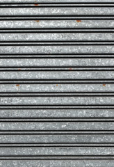 Close up of shop warehouse security shutters.