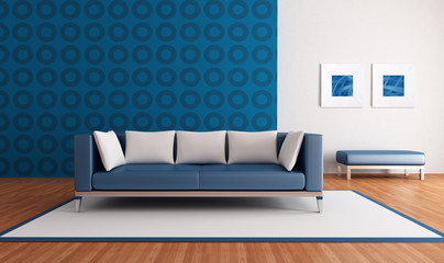 Fototapeta na wymiar modern blue lounge