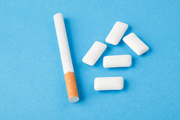 chewing gums and cigarette