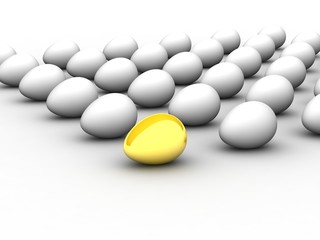 Golden egg. Concept - the Best.