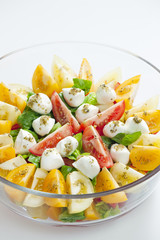 tomato salad with  mozzarella cheese