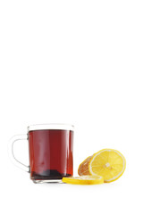 cup of tea and  lemon
