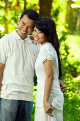happy asian couple