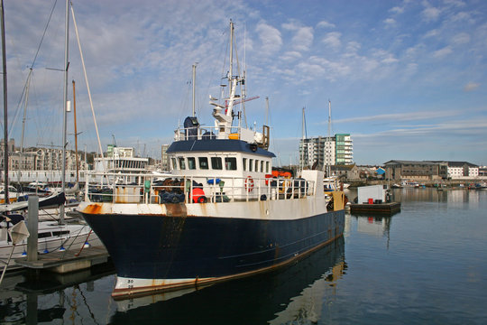 fishing boat, Plymouth harbour