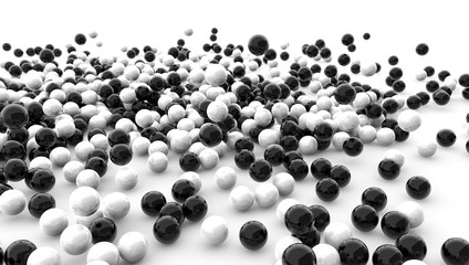 black and whitte balls / sphere group business teamwork