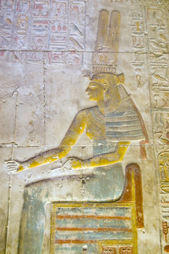Ancient Egyptian Goddess Maat painting
