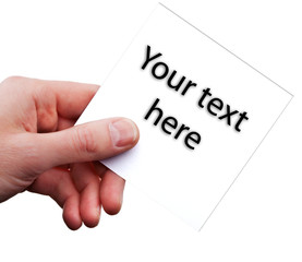 Main qui tient photo