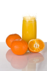 Splash into glass of juice