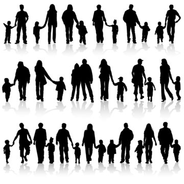 Collect family silhouettes