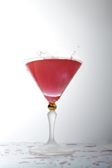 liquid in cocktail glass