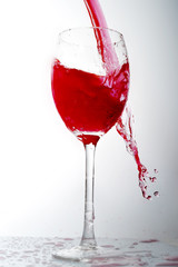 liquid in  wineglass