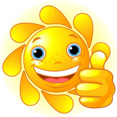 Sun Hand giving thumbs up