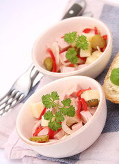 Wurst Käse Salat