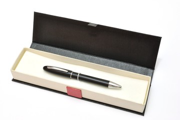 Elegante penna a sfera nella custodia