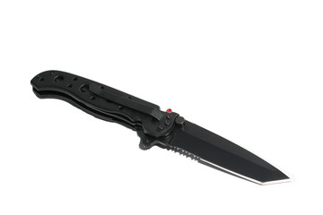 Black tactical knife