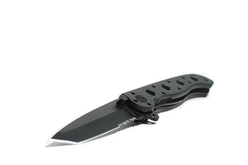 Black tactical knife