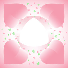 Pink tinted love theme background