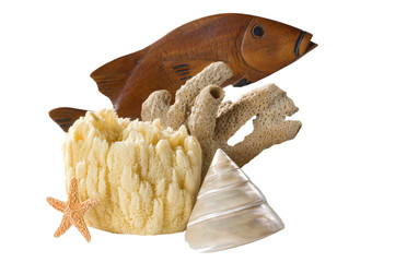 Fish Handicraft Isolated with Clipping Path