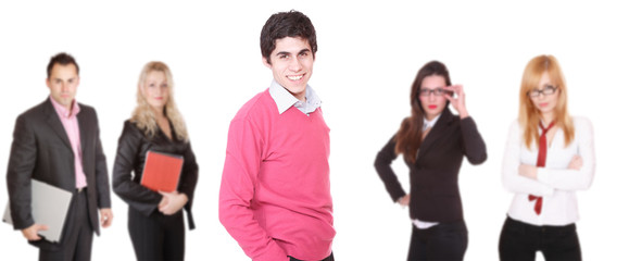 An attractive, business team