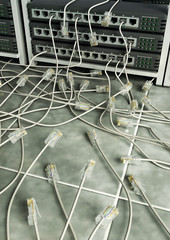 Local area network cables and network connection hub