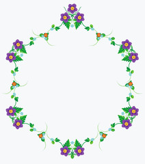 periwinkle frame flower