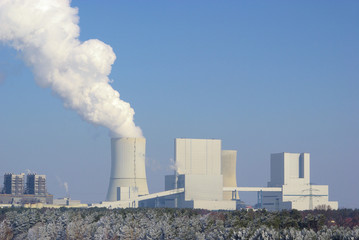 Boxberg Kraftwerk im Winter - power plant Boxberg in winter 03