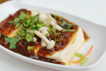 Chinese vegetarian bean curd delicacy