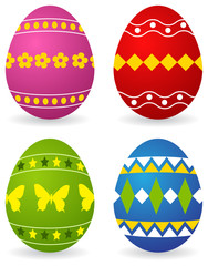 Colored easter eggs