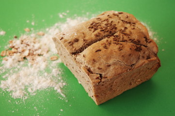 Fresh baked bread with cereals