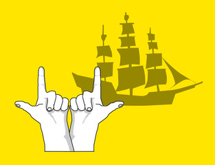 Pirste Ship Hand Shadow